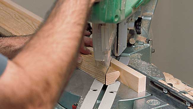 Sometimes I hide the end grain of the stool's horn with returns, where the end of the horn is mitered and a matching mitered piece of stool is glued in place.