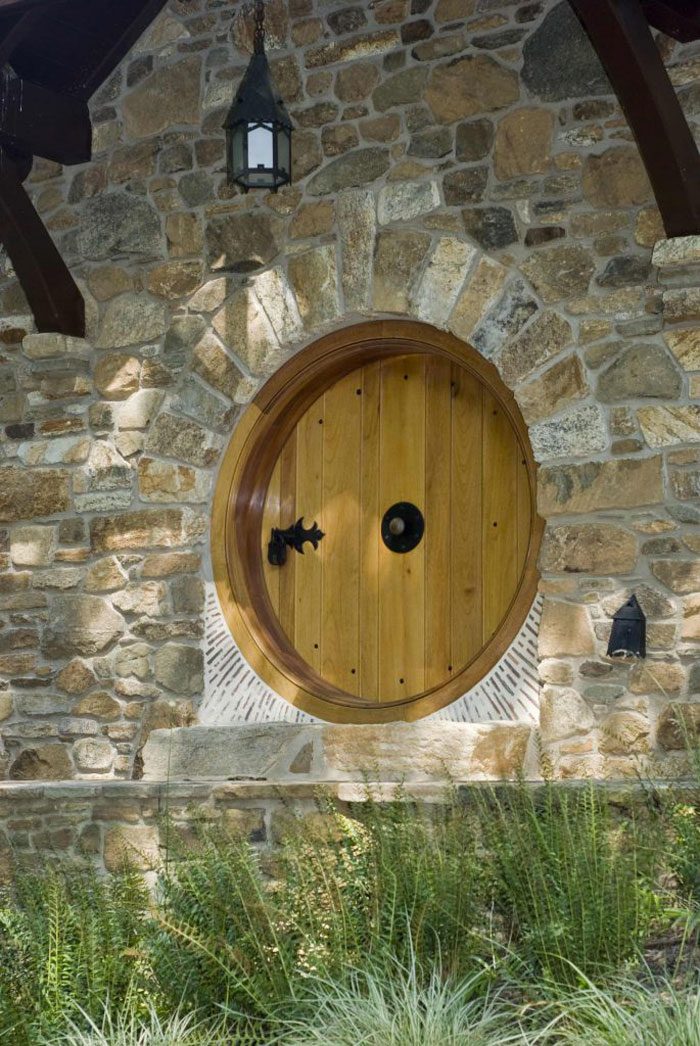 real Hobbit house round door