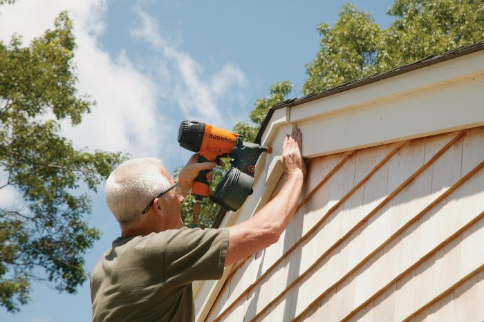 screwing siding all together