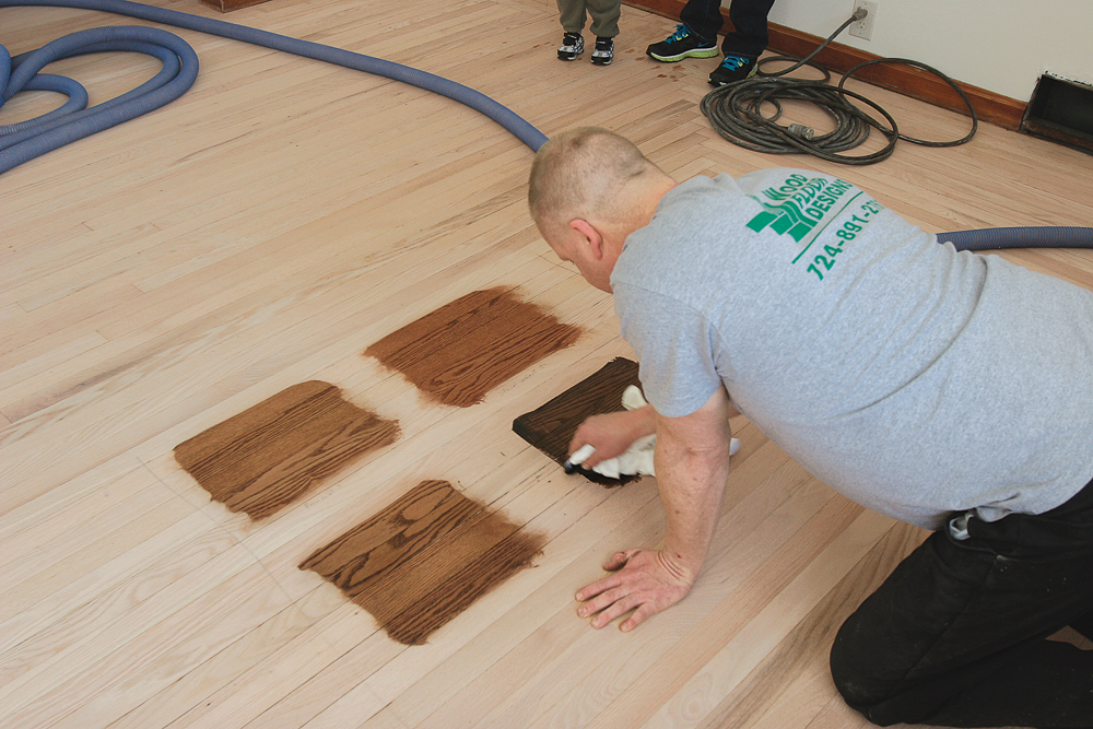 using floor as sample board