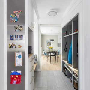 Nice new mudroom next to kitchen