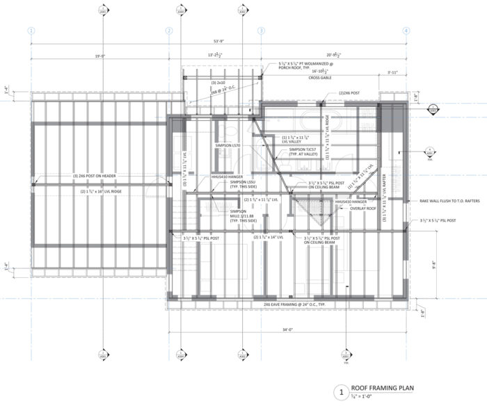 ProHOME roof framing plan