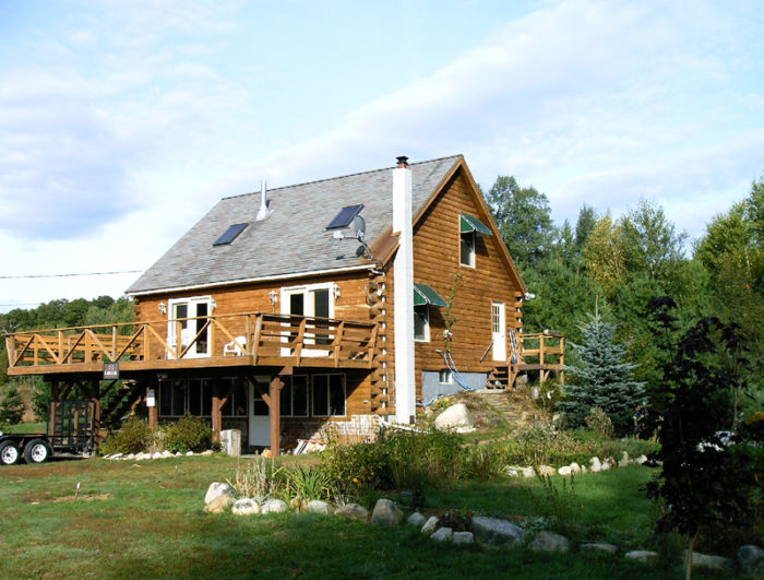 Worn-out roofing on house with cathedral ceiling