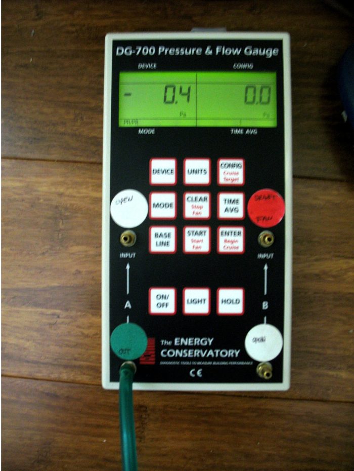 manometer baseline reading