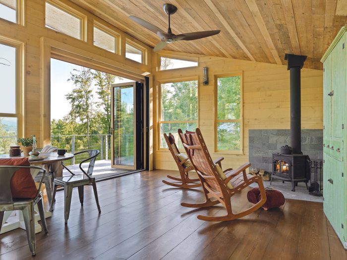 modern cabin interior