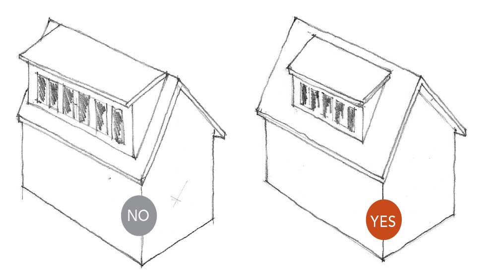 Drawing of shed dormer