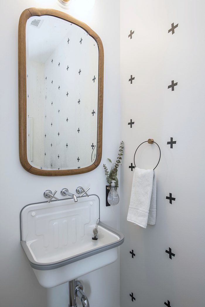 bathroom sink and mirror