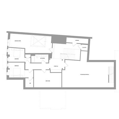 lower level plan timber frame. 