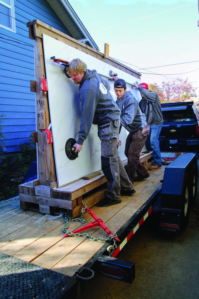 transporting big tile slabs