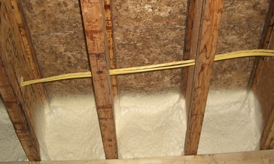 blocking with spray foam insulation