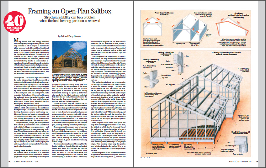 Framing an Open-Plan Saltbox spread