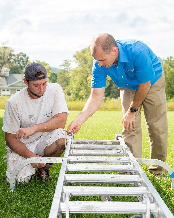 George Apap showing an employee ladder techniques