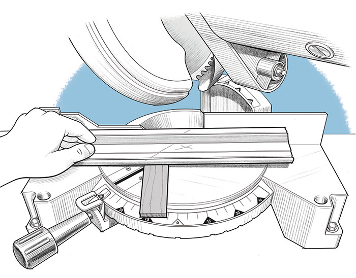 Back bevel miters slightly by shimming stock when cutting.