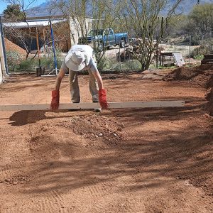 Mike's re-sculpting backyard