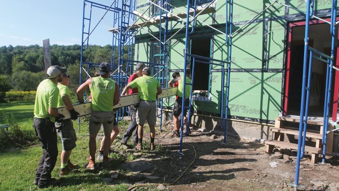 installing steel I-beams