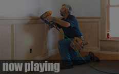 Wainscot cap and two-piece baseboard molding